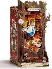 DIY Book Nook Kits Fall into Wonder, Fairy Tale Bookend Wooden 3D Puzzles for picture