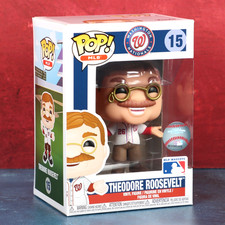 Funko Pop Washington Nationals 15 Theodore Roosevelt Mascot MLB 2019 Protector picture