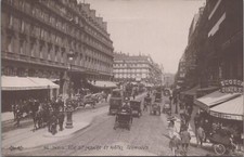 RPPC Postcard Rue St Lazare et Hotel Terminus Paris France  picture