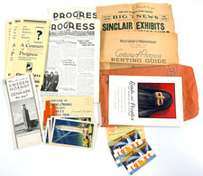 vtg 1933 Lot Chicago World's Fair paper tickets newspapert pamphlets photos picture