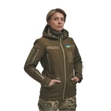 Women Tactical Softshell Jacket Olive 2in1 Winter Military Coat Hooded Ukraine picture