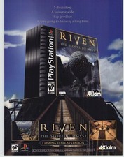 Riven The Sequel to Myst PC PS1 Sega Saturn 1997 Print Ad/Poster Authentic Art picture