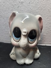 Vintage Sad Eyed Elephant Piggy Bank KITSCHY 4