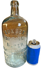 Antique Sunset Spring Water Bottle Haines Falls New York NY Catskill Mountains picture