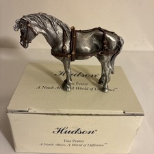 Hudson Pewter Villagers  TOBY PONY Horse #HC8460  Pulls Sleighs/NOS/NIB picture