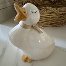 Vintage Ceramic GOOSE FIGURE 5.5” Country Kitchen Farm Cottage Core Granny Cozy picture
