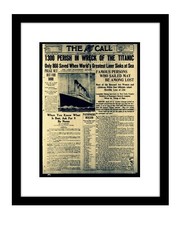 The Titanic 8x10 photo print 1912 Front Page Newspaper ship sinking picture