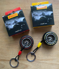 PIRELLI Tyre Keyring, Lot of 2 (Red Soft Tire and Yellow Medium Tire) 🛞 🛞 picture