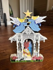Sims Town Square Nativity Wooden Figurine First Edition 1997 picture