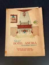 Vintage Restaurant Menu Gran Hotel Ancira Monterrey Mexico Feb 14  1949 picture
