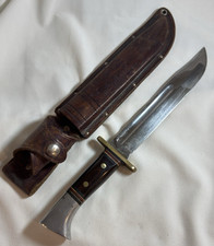Early Vintage Western Cutlery W46 8 inch Fighting Combat Knife w/ Leather Sheath picture