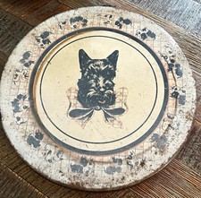 Scottish Terrier Scottie Round Dog Biscuit Candy Tin Box Vintage Cute picture