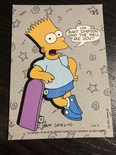 1990 Topps The Simpsons Sticker #11 BART SIMPSON - Read Scuff On Surface picture