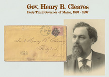 1866 Letter & Cover to Future Maine Gov. Henry B. Cleaves, Civil War Officer picture