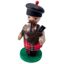 Handcrafted Wooden Mini Scottish Bag Piper Music German Incense Smoker SMR263X59 picture