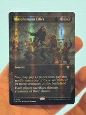 1X MANA FOIL Blasphemous Edict BORDERLESS MINT MTG Magic FDN Foundations Staple picture