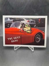 Very Rare 2002 Postcard The Geico Gecko Driving Car Promo Commercial Rookie Card picture