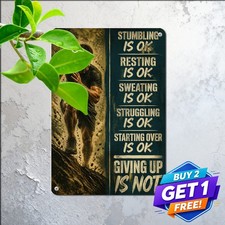 Tactical Soldier Split Illustration Military Motivation Quote Metal Wall Sign picture