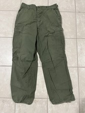 1966 Poplin Trousers Tropical Combat US ARMY USMC Medium OG 107 Button Fly DSA picture