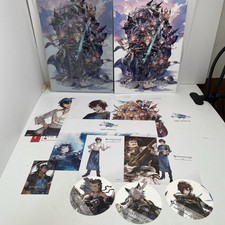 Granblue Fantasy Stamp Set 10 Sheet Clear Files Tower Records Cafe Postcards + picture
