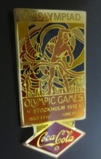 Coca-Cola Historic Olympic Summer Games Lapel Pin 1912 Stockholm Vth Olympiad picture