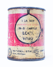VTG National Standard USA Stainless Steel Safety Lock Wire Partial Can 15 oz picture