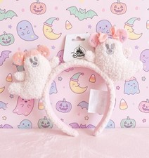 NWT 2026 Disney Parks Halloween Mickey Minnie PASTEL Cutie Ghost Ears Headband picture