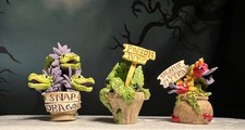 Halloween village accessories Snap Dragon,Poison Ivy, Venus Flytrap, with others picture
