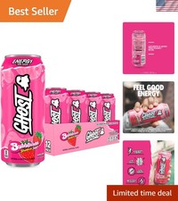 Energy Drink, Zero Sugars, 12-Pack - Bubblicious Strawberry Splash picture