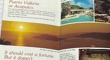 Vtg Mexico Vacation Pamphlet 1970 Acapulco Puerta Vallarta Lodging Travel Costs picture