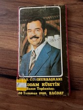 Saddam Hussein Iraq Press Conference Baghdad 1980 Turkish Book Rare Propaganda picture