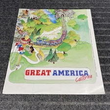 Vintage Great America CA Amusement Theme Park Souvenir Map 1988 UNDISPLAYED picture