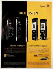 2007 Samsung UpStage Sprint Magazine Print Ad Dual-Sided Music Phone Vintage picture