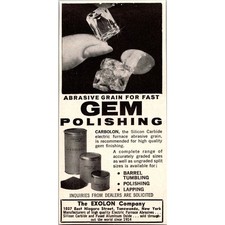 The Exolon Company Abrasive Grain For Fast Gem Polishing NY 1968 Ad SAH8-4 picture
