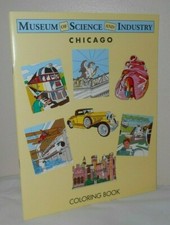 MUSEUM OF SCIENCE AND INDUSTRY Coloring Book Chicago 1998 Exhibits Unused NOS picture
