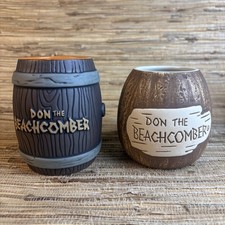 2 Don The Beachcomber Tiki Mugs a Rum Barrel and a Coconut New in Box Tiki Bar picture