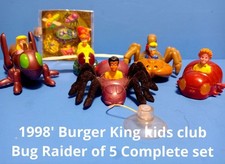 Burger King 1998 Kids Club Bug Riders Complete Set of 5 Collectible 15+ picture