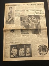 Vintage August 13, 1950 Cleopatra’s Secret Tomb Milwaukee Newspaper Article 0C25 picture