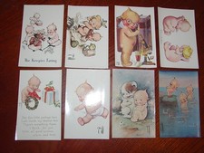 KEWPIE POSTCARDS by O'NEILL 1970's x 8 - LOT picture