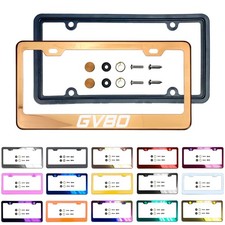 NewLaser Etched Customize Stainless Steel License Plate Frame MetalCaps fit-gv80 picture