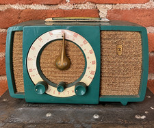 Vintage Zenith AM/FM Tabletop Radio Teal Green 1950s MCM Non Working Project picture