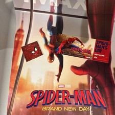Spider-Man Admission Limited Bonus Pin Badge Memorial Card Poster picture