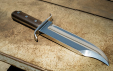 Custom Handmade D2 Tool Steel Hunting Camping Bowie Knife With Leather Sheath. picture