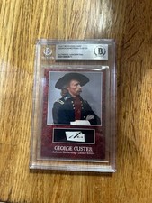 George Custer Word from Autograph Signed Beckett BAS Little Big Horn Civil War picture