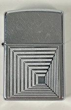 2004 Zippo Lighter B 04 Polished Chrome Geometric Square Design USA picture