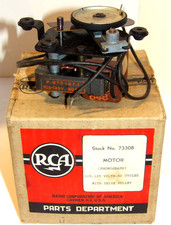 VINTAGE 1947 UNUSED RCA PHONOGRAPH MOTOR RCA P-970487 45 RPM NOS W/BOX USA picture