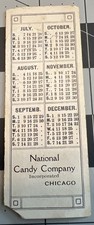 Antique 1901 National Candy Company Advertising Pocket Calendar - Chicago, IL picture