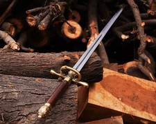 Handmade Fantasy Carbon Steel Sword Sharp Cosplay Replica Battle Ready with Scab picture