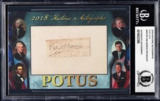 President Martin Van Buren Signed Cut 2018 POTUS Historic Autographs BAS picture