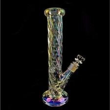 12 Inch Glass Bongs Percolator Water Pipe Filter 14mm Bowl Thick Bubbler Hookahs picture